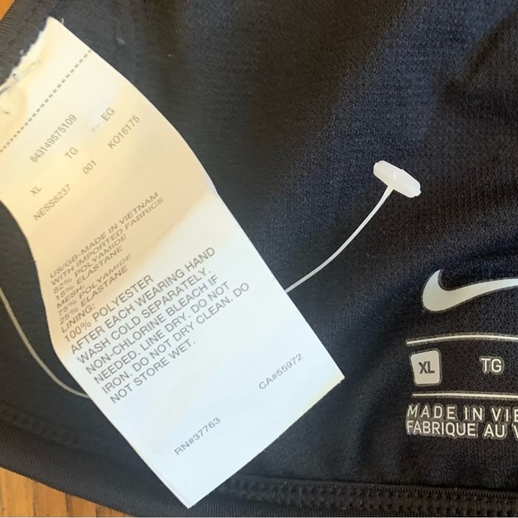 NWOT Nike High-Neck Mesh Cross-back Tie Bikini Top Black‎ XL - Picture 8 of 10